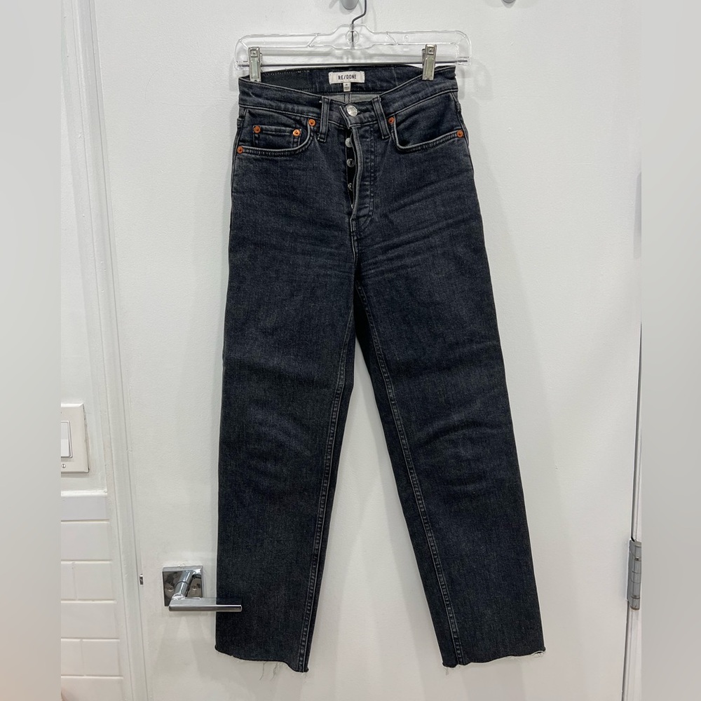 Re/done High Waisted Ankle Jeans